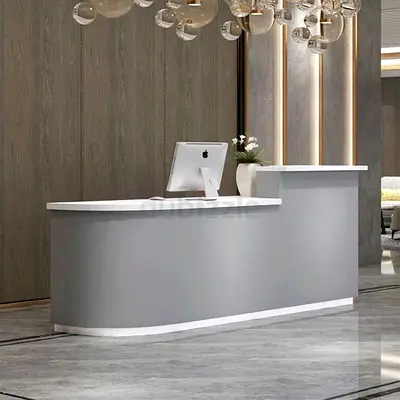 Modern Grey Reception Desk