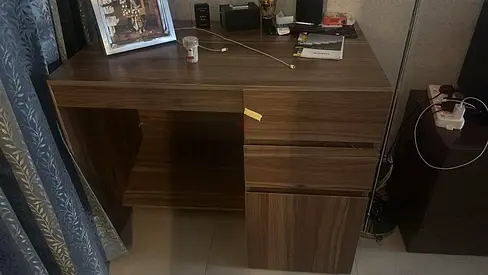 Wooden Study/Computer Desk with Drawers – Good Condition