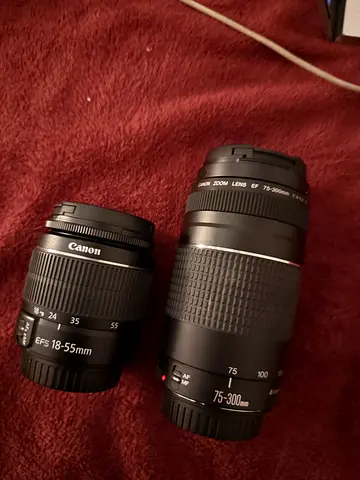 Canon zoom lens EF 75-300mm  Canon EFS 18-55mm lens for sell