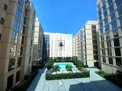 Specious luxury three bedroom apartment with pool view available for rent in Al Mamsha