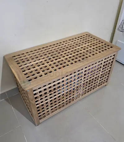 IKEA HOL Storage Table - Natural Finish
