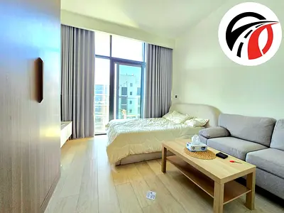 Luxury furnished/ big size studio/ pool view / bright apt