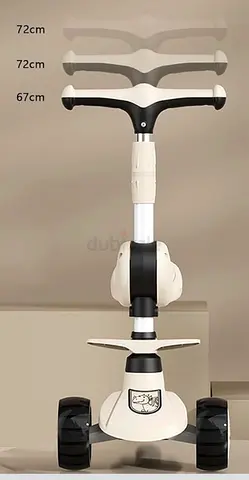 Adjustable 3-Wheel Kick Scooter with Seat for Kids ( White color )