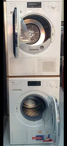 Miele latest model twin dos 8 kg washer and 8 kg dryer Separate set freestanding ksa