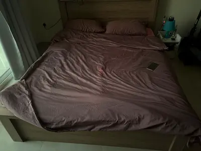 Frame bed and mattress , queen side