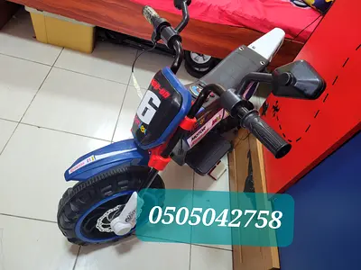 Kids Electric Ride-On Dirt Bike - Blue (Good Condition)