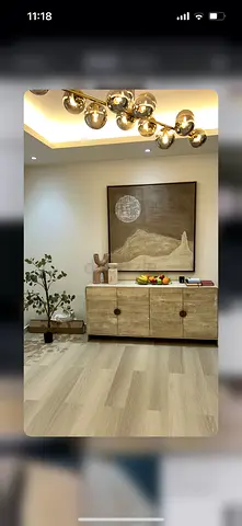 Solid Wood Sideboard / Console Cabinet - Light Oak Finish