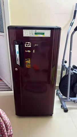 Single-door Refrigerator in Good Condition - Maroon
