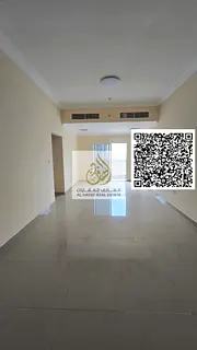 Two rooms and a hall for annual rent in Ajman Al Jurf 3 near the Chinese market, 3 bathrooms, balcon