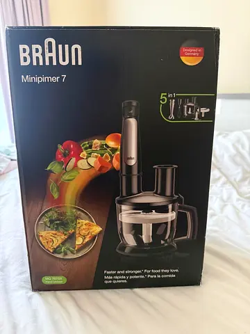 Braun Minipimer 7 Hand Blender with Food Processor Attachment - Boxed