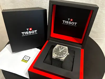 Tissot PRX Quartz 40mm – Black Dial, Rubber Strap