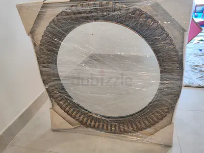 Round Decorative Wall Mirror with Ornate Frame - New/Packaged