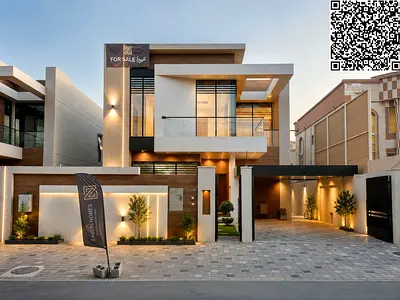 A luxury villa for sale in Al Rawda 3, with an area of ​​5,000 square feet, an exceptional location