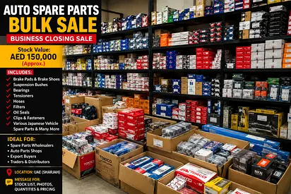Auto Spare Parts Bulk Stock for Sale - Business Closing - AED 150,000 Inventory
