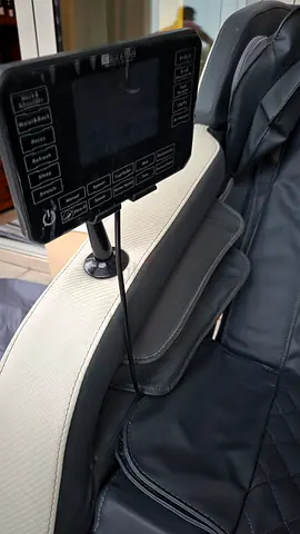 Full-body electric massage chair — black/white, good condition