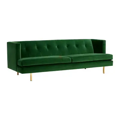 New Customise Green Velvet 3-Seater Sofa - Modern Low-Profile Design