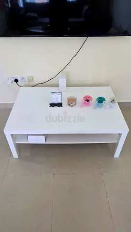 IKEA ! Modern White Center Table /Coffee Table with Storage Shelf