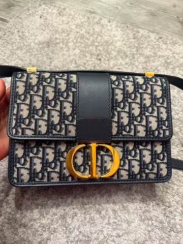 30 Montaigne Bag Blue Dior Oblique Jacquard