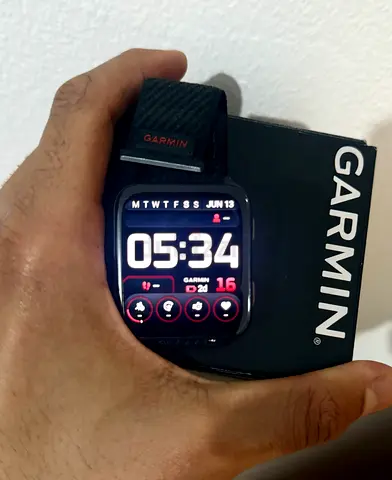 Garmin Venu X1 Smartwatch - Black with Slate Titanium Caseback, ComfortFit Nylon Strap