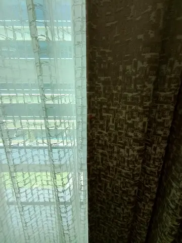 Blackout curtains with white sheer panels 2 bedrooms roman roller curtain