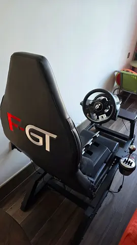 Great F-GT Racing Simulator Cockpit with Steering Wheel, Gear and Pedals