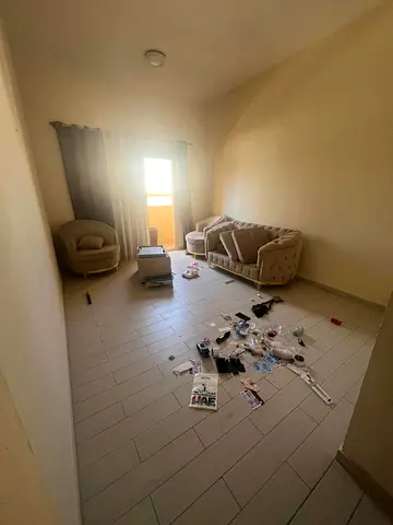 One bedroom and living room, master bedroom, central air conditioning, balcony, open view, Al Nakheel, second row, Ajman Corniche