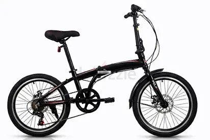 Compact foldable 20 commuter bicycle - lightweight black  execllent