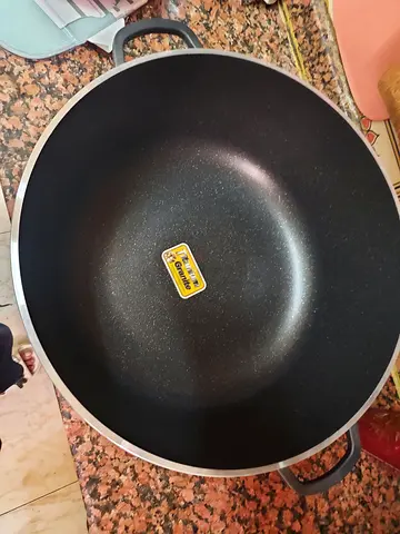 Large Non-Stick Granite-Coated Wok with Dual Side Handles