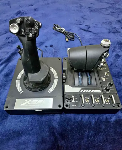 Thrustmaster T.Flight Hotas X (X-55 style) Flight Stick  Throttle Set - Good Condition