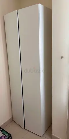 Slim white wardrobe / storage cabinet — new