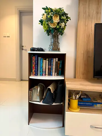 Wooden Book or Bag organizer stand