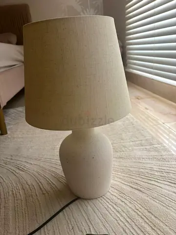 Table lamp, off-white ceramic/beige (BLIDVÄDER IKEA)