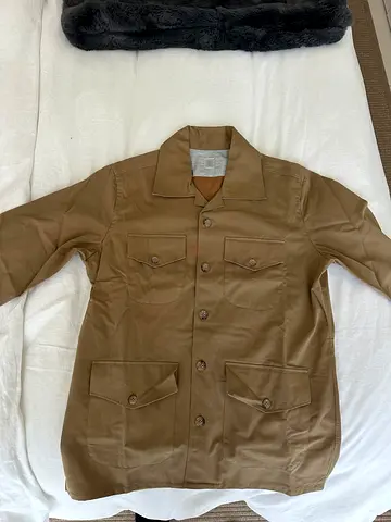Eleventy Mens Tan Field Jacket with Multiple Pockets