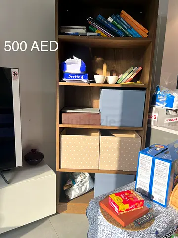 Tall Wooden Bookcase / Shelving Unit - Good Condition