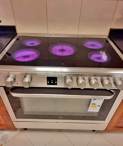 Hoover 5 Rings Full Electric Ceramic Cooker Range Size 90 cm