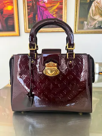 Louis Vuitton Burgundy Vernis Patent Leather Bag - Melrose Avenue – Never Used - Authenticity Card