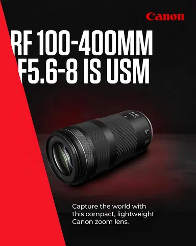 Canon RF 100-400mm f/5.6-8 IS USM Lens (BRAND NEW SEALED)