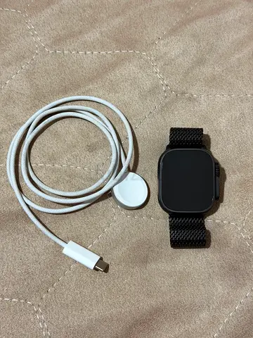 Apple Watch Ultra 2 Black Titanium With Black Titanium Milanese Loop AppleCare+