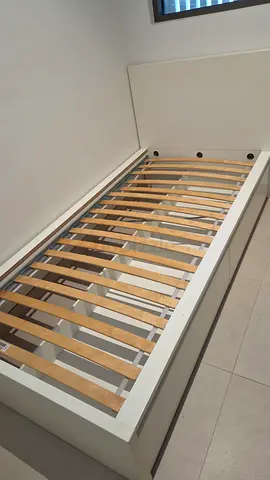 IKEA MALM Single Bed Frame (White) with 1 storage Drawer  Slats – Excellent Condition!