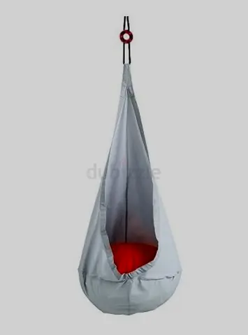 Hanging Pod Swing Chair with Cushion - Light Grey