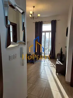 Furnished 1BR Apartment | Burj Sabah JVC | Balcony & Downtown View