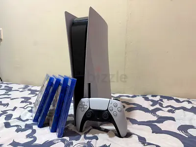 PlayStation 5 Console with Controller and 4 Games and Charging Dock  (Good Condition)