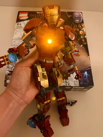 LEGO Iron Man Marvel Figure with Light-Up Chest — Used Set