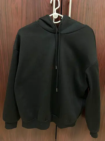 Black Graphic Hoodie (Lightweight, All-Season)