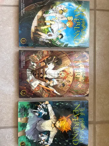 The Promised Neverland Volumes 1,3 and 5 (English Manga) - Good Condition