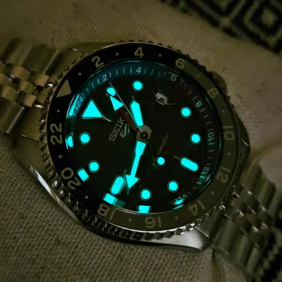 Seiko 5 Sports Automatic GMT SSK019 Pepsi US Special Creation Made in Japan
