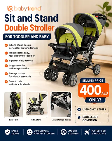 Baby Trend Sit and Stand Double Stroller - Excellent Condition, Used Twice