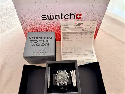 Swatch x Omega Mission to the Moon Bioceramic Wristwatch with Original Box and Receipt - BRAND NEW