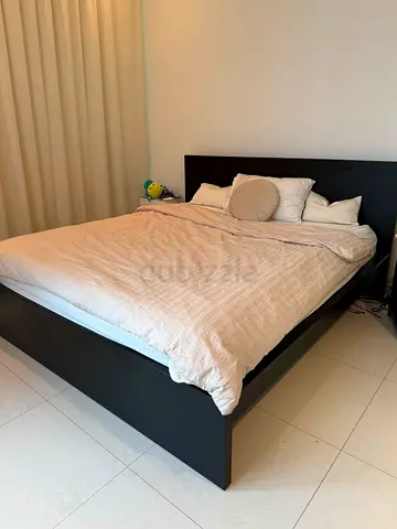 Ikea malm queen size bed with matters