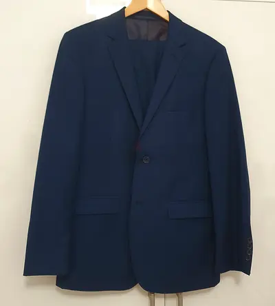 Mens Navy Blue Suit Jacket - Single-Breasted, Size 50. Great Condition.